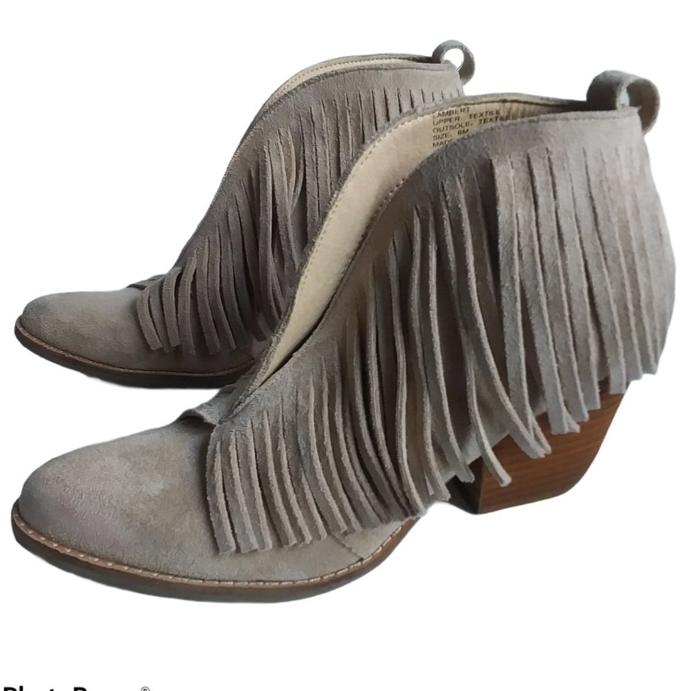 Coconuts by‎ Matisse Lambert Fringe Ankle Booties Western Cowgirl